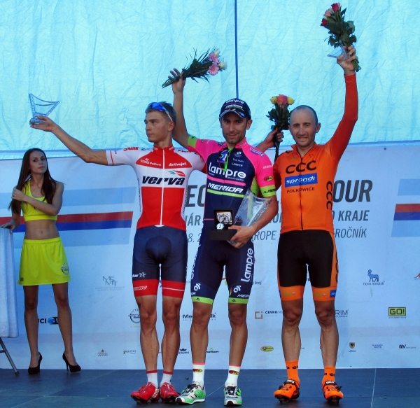 Podium ve třetí etapě ve Šternberku.