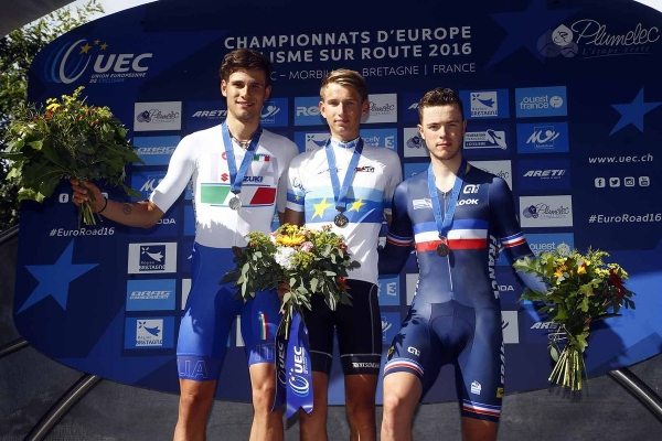 Podium ME U23 v Plumelecu