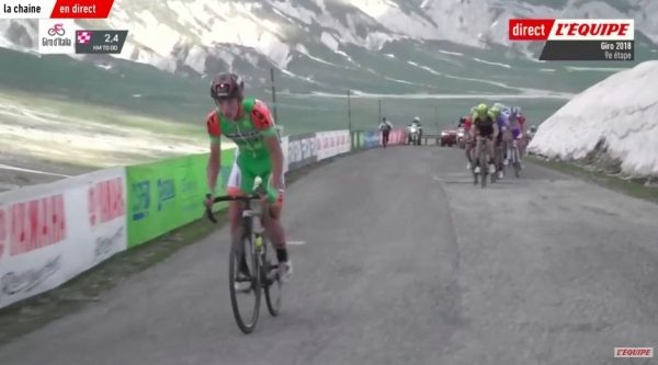 Ciccone nastoupil 2,7 km před cílem