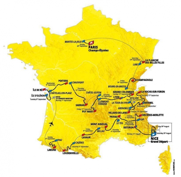 Mapa TdF