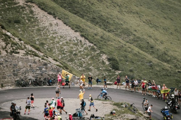 Nairo Quintana na Col du Portet v roce 2018