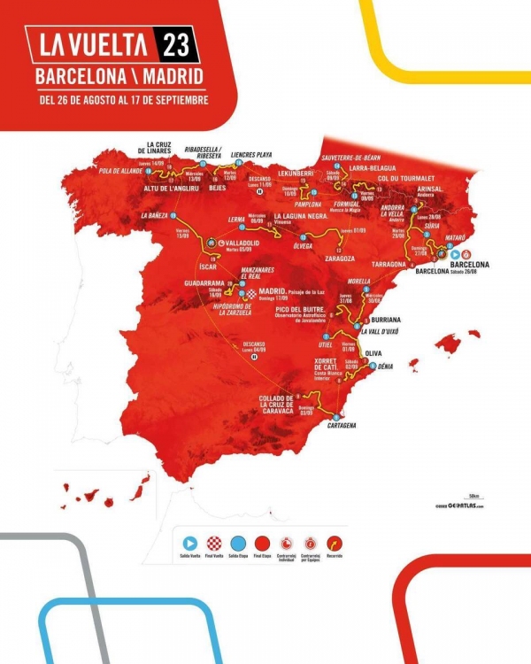 Mapa Vuelta 2023