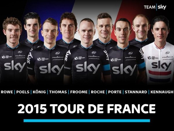 Sestava tmu Sky na Tour de France 2015