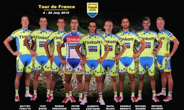 Sestava tmu Tinkoff - Saxo pro Tour de France 2015