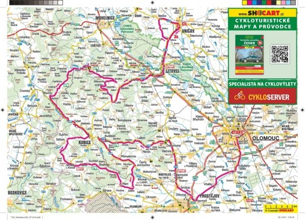 Mapa 2. etapy Czech Cycling Tour 2015